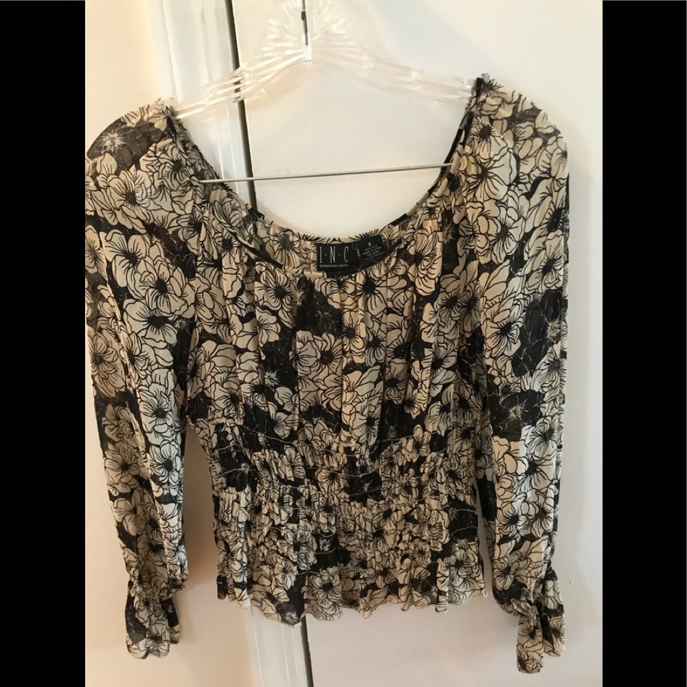 International concepts long sleeve blouse juniors